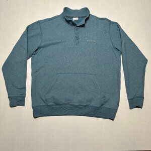 Columbia Pullover Knit Fleece-Lined Pullover Teal Men's XL